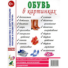 Обувь в картинках. Наглядное пособие для педагогов, логопедов, воспитателей и родителей.