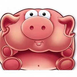 Раскраска с цветными наклейками 'ХРЮШКА' (23824)