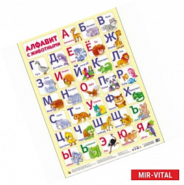 Плакат. Алфавит с животными