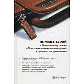 Комментарий к Федеральному закону 'Об исполнительном производстве' и практике его применения