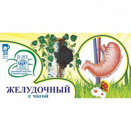 Чай Желудочный 'Фитолюкс'-7 хастролен с чагой, 20x1,5г