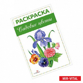 Садовые цветы. Раскраска