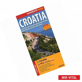 Хорватия. Ламинированная карта. Croatia