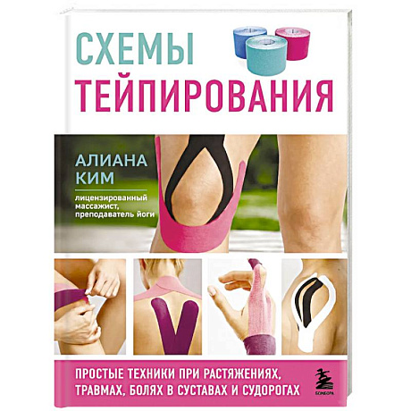 Фото Схемы тейпирования. Простые техники при растяжениях, травмах, болях в суставах и судорогах