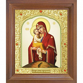 Почаевская икона Божией Матери. 10x12