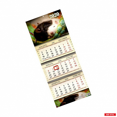 Фото Календарь квартальный на 2020 год 'Символ года-1' (КВК-8)