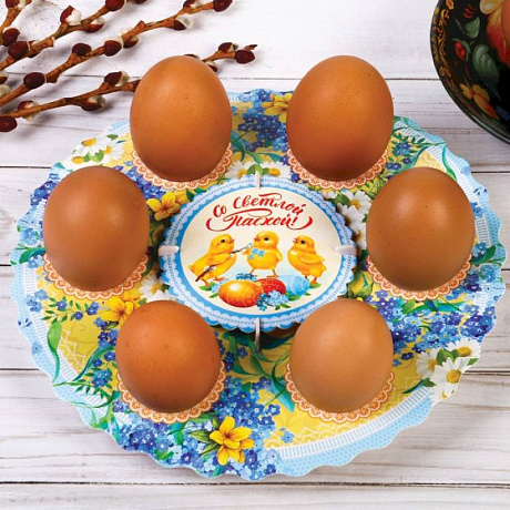 Фото Подставка пасхальная на 6 яиц «Цыплята»